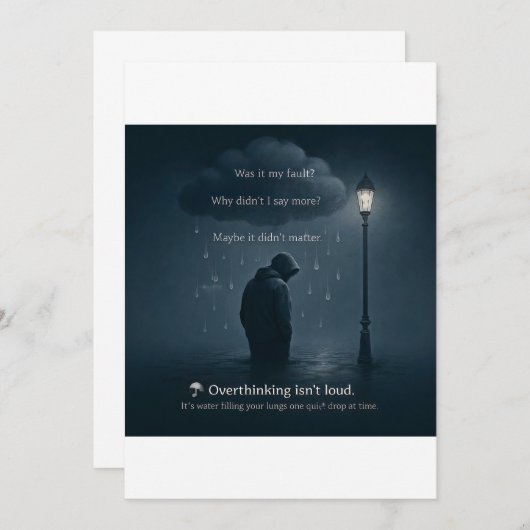 Invitation The Quiet Spiral – Realistic Overthinking Tee (Devant / Derrière)