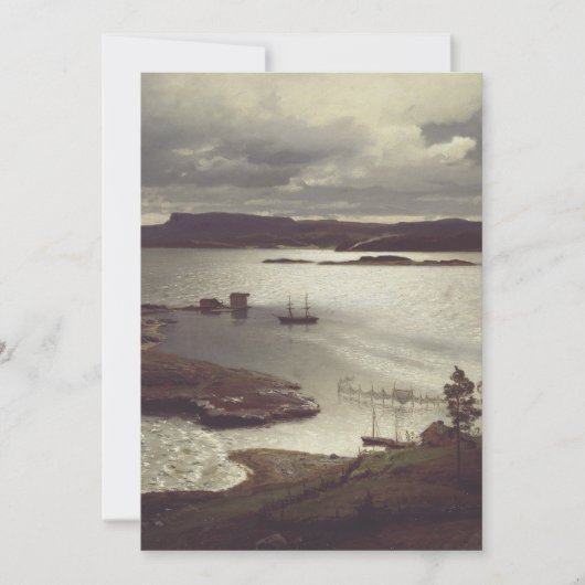 Invitation The Sandvik Fiord by Hans Gude (Devant)