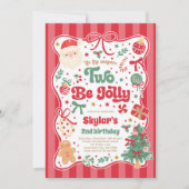 Invitation The Season Two Be Jolly Christmas Bow 2nd Birthday (Devant)