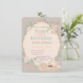 Invitation Thé Shabby Chic (Debout devant)