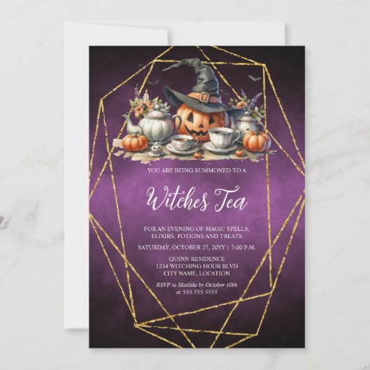Invitation Thé sorcière (Devant)