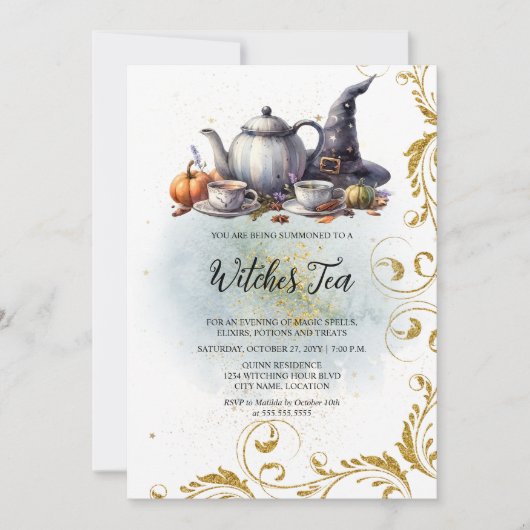 Invitation Thé sorcière (Devant)