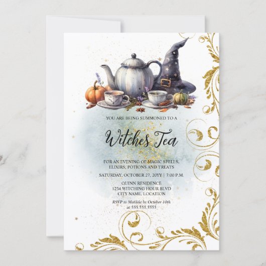 Invitation Thé sorcière (Devant)