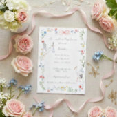 Invitation The Stork Heirloom Rose & Ribbon Baby Shower
