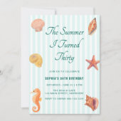 Invitation The Summer I Turned Thirty 30th Birthday (Devant)