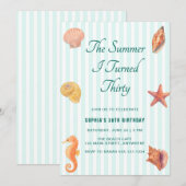 Invitation The Summer I Turned Thirty 30th Birthday (Devant / Derrière)