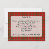 Invitation Thé Tartan Plaid Tea V5 (Dos)