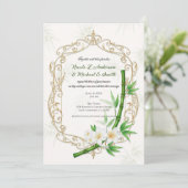 Invitation The Tropical Imperial Bamboo Garden Wedding  (Debout devant)