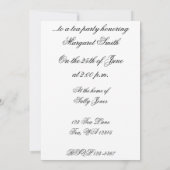 Invitation Thé vintage (Dos)