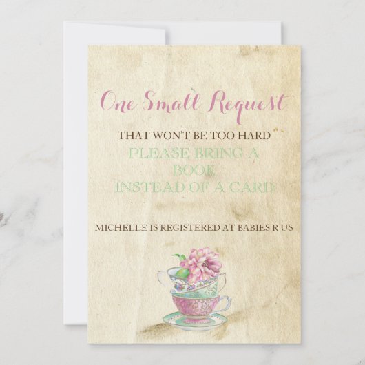 Invitation Thé Vintage (Dos)