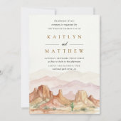 Invitation The Watercolor Desert Range Wedding Suite - (Devant)