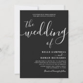 Invitation The Wedding Of Black & White Wedding  (Devant)