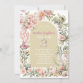 Invitation Thé Whimsical Pour Deux Jardins Fleurs sauvages An (Devant)