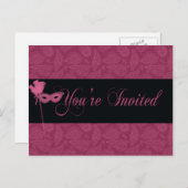 Invitation théâtrale de masquerade (Devant / Derrière)