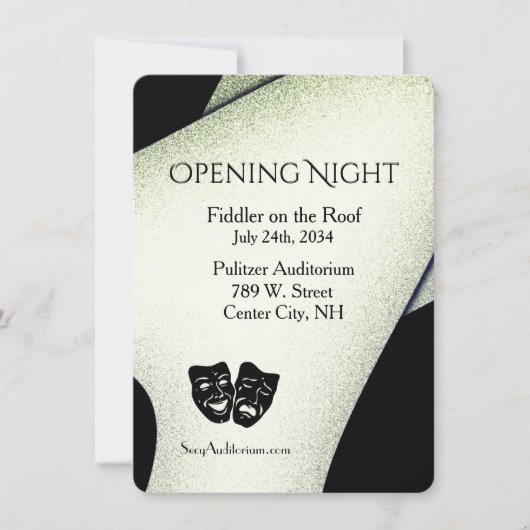 Invitation théâtrale moderne (Devant)