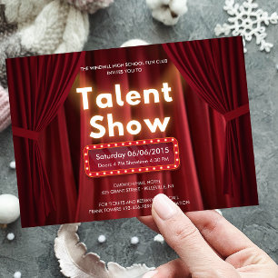 Invitation Théâtre de spectacle de talents modifiables Arts d