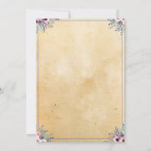 Invitation Théière de Baby Shower Chapeau Jardin de l'après-m (Dos)