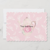 Invitation théière et papillons (Dos)