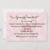 Invitation théière et papillons (Devant)