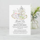 Invitation Théière marocaine Aquarelle boho Douche nuptiale (Debout devant)