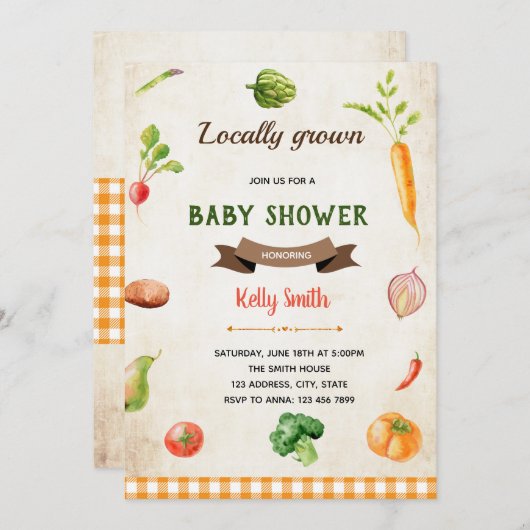 Invitation thématique du marché des légumes pour l (Devant / Derrière)