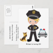 Invitation thématique fête de police (Devant / Derrière)