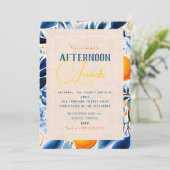 Invitation thématique sur le citrus botanique bleu (Debout devant)