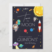 Invitation Thème 2 Anniversaire de la Lune (Devant)
