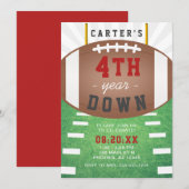 Invitation Thème 4ème anniversaire de quatrième année de foot (Devant / Derrière)
