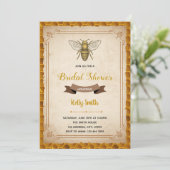 Invitation thème abeille vintage (Debout devant)