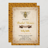 Invitation thème abeille vintage (Devant / Derrière)