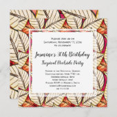 Invitation Thème africain Piscine tropicale ou beach party (Devant / Derrière)