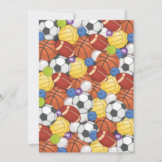 Invitation Thème All-Star Team Party (Dos)