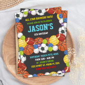 Invitation Thème All-Star Team Party