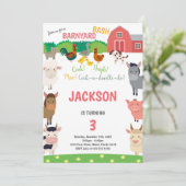Invitation Thème animal de ferme (Debout devant)