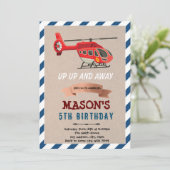 Invitation thème anniversaire avion hélicoptère (Debout devant)