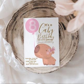 Invitation Thème Anniversaire Coquette Capy Nœud