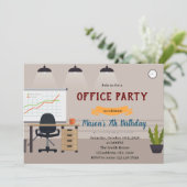 Invitation thème anniversaire de bureau (Debout devant)