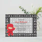 Invitation Thème anniversaire de Ninja (Debout devant)