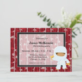 Invitation Thème anniversaire de Ninja (Debout devant)