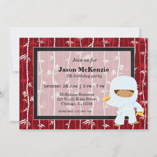 Invitation Thème anniversaire de Ninja