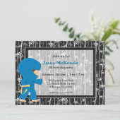 Invitation Thème anniversaire de Ninja (Debout devant)