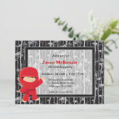 Invitation Thème anniversaire de Ninja (Debout devant)