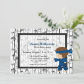 Invitation Thème anniversaire de Ninja (Debout devant)