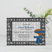 Invitation Thème anniversaire de Ninja (Debout devant)