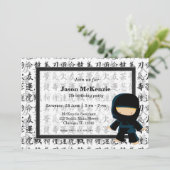 Invitation Thème anniversaire de Ninja (Debout devant)
