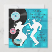 Invitation Thème anniversaire des années 1950 (Devant)