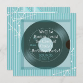 Invitation Thème anniversaire des années 1950 (Devant / Derrière)