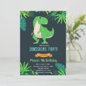 Invitation thème anniversaire T rex (Debout devant)