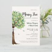 Invitation Thème Arbre à Argent Mariage Élégant et Chic Coupl (Debout devant)